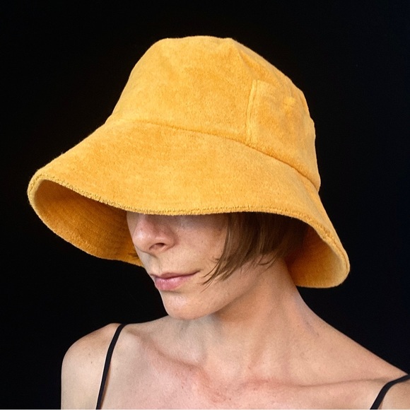 Lack Of Color Accessories - Lack of Color Wave Yellow Terry Bucket Hat L/XL